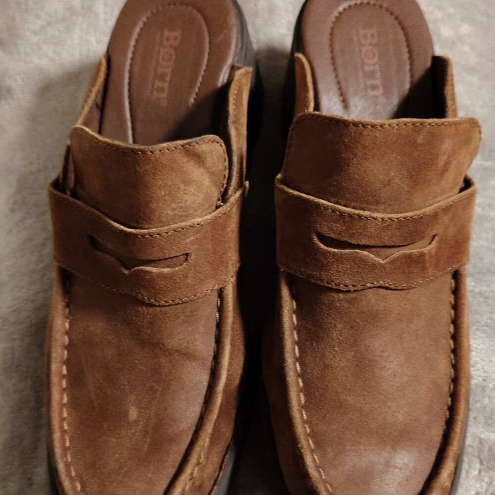 Brown suede loafers from G.H. Bass-Women Size 11 Comfort Shoes